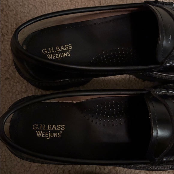 GH Bass Weejuns chunky lug loafer size 9 black life new - Picture 4 of 6